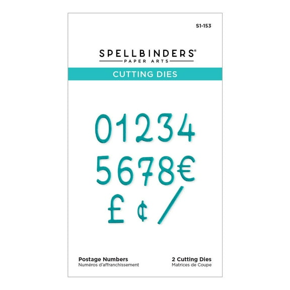 Spellbinders Etched Dies-Postage Numbers