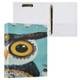 thumbnail image 3 of WOBOGO Big Head Owl File Folders Extra Large Capacity to Hold 200 Sheets of Documents Hard Shell Ring Binder for School Home Office, 3 of 10