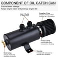 thumbnail image 2 of Baffled Oil Catch Can Reservoir Tank & 10FT 10AN 3/8'' Nylon Fuel Line Hose Kit, 2 of 9