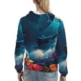 thumbnail image 7 of Fotbe Fantasy Underwater Adventure Pattern Womens Long Sleeve Hoodie, Pullover Hooded Sweatshirt, Kangaroo Pocket Hoodie with Eye-catching Drawstrings-X-Large, 7 of 7