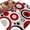 Red, variant on Black Grey Abstract Area Rugs 2.7'x5', Washable Small Throw Rugs for Kitchen Bedroom, Modern Geometric Polka Dot Indoor Outdoor Rug Non-Slip Low Pile Carpet Runner Reversible Floor Mats