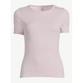 thumbnail image 4 of Free Assembly Women's Ribbed Crewneck Tee with Short Sleeves, Sizes XS-XXXL, 4 of 6