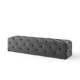thumbnail image 3 of Modway Amour 72" Tufted Button Entryway Performance Velvet Bench in Gray, 3 of 7