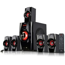 befree sound 5.1 channel surround sound bluetooth speaker system- red