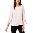 thumbnail image 1 of Nine West Womens Tie-Sleeve Pullover Blouse, Pink, Small, 1 of 1
