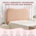 thumbnail image 4 of Twin Size Bed Frame with Lift Up Storage, Boucle Upholstered Platform Bed with Curved Headboard, No Box Spring Needed, Hydraulic Storage, Blush Pink, 4 of 6