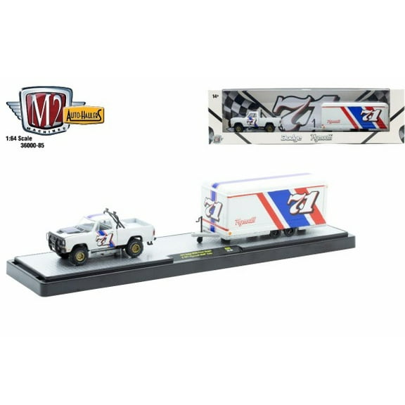 M2 Machines Auto Hauler 85 1974 Dodge W200 Power Wagon 1971 Plymouth Hemi