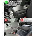 thumbnail image 6 of KBH Center Console Cover for 2015-2020 Ford F150, 2017-2022 F250 F350 F450 F550, 2018-2024 Expedition Accessories, PU Leather Armrest Cover Protector (Bucket Seat Only), 6 of 8