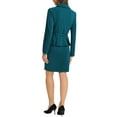 thumbnail image 3 of INSPIRE CHIC Two Pieces Suits for Women's Business Peplum Blazer Jacket Mini Pencil Skirt Sets L Blue Green, 3 of 6