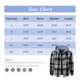 thumbnail image 2 of Fabrcox Men's Hooded Plaid Shacket Long Sleeve Button Down Checkered Shirt Jacket with Chest Pockets Lightweight Casual Fall Outerwear Gray XXL, 2 of 7