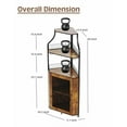 thumbnail image 2 of Corner Bar Cabinet with LED Light, Wine Bar Cabinet and Glass Holder, 5-Tiers Storage Space, Industrial Wine Rack for Small Space, Dining Room, 2 of 7