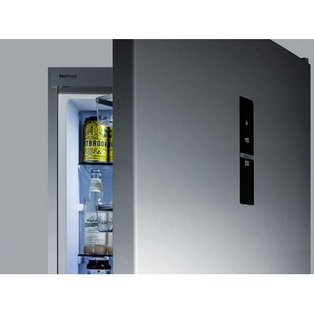 Summit Appliance - 12.8 Cu. Ft. Bottom-Freezer Built-In Refrigerator - Stainless steel