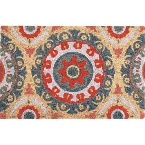 Waverly Greetings "Solar Flair" Aqua Doormat by Nourison