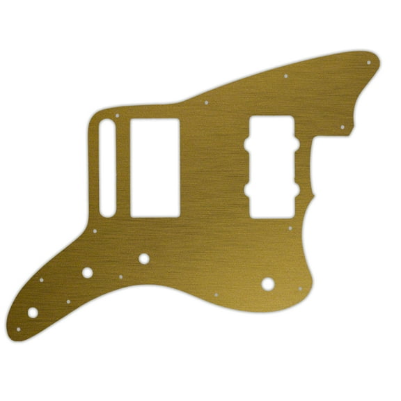 WD Custom Pickguard For Fender Blacktop Jazzmaster #14 Simulated Brushed Gold/Black PVC