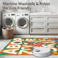 thumbnail image 5 of ODIKA 2'x3' Machine Washable Non-Slip Area Rug, Safari Adventure Animals Learning Playmat with Alphabet Letters Educational High Traffic Rug with Pad, Orange, 685542, 5 of 8