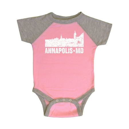 

Inktastic Annapolis Skyline Grunge Gift Baby Boy or Baby Girl Bodysuit