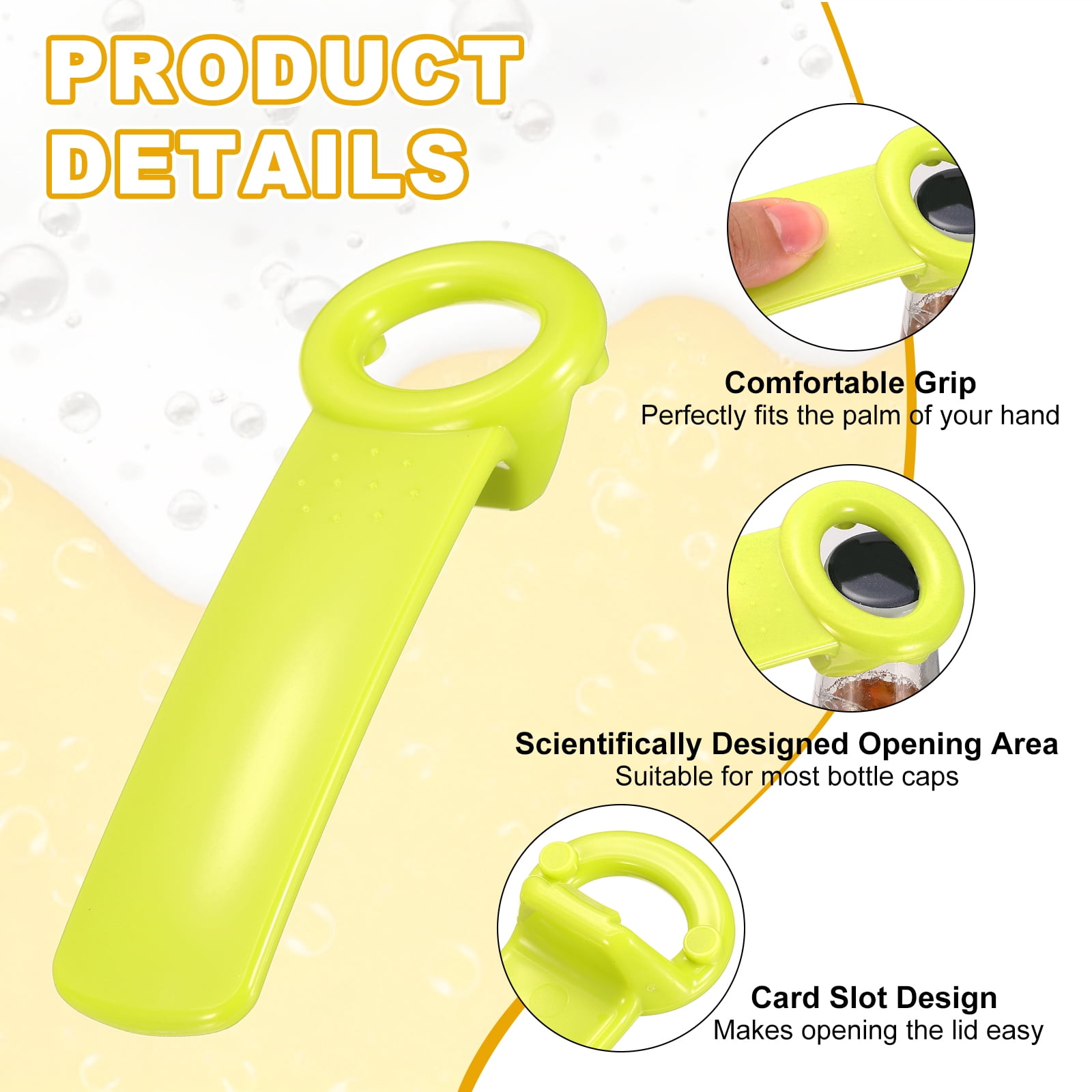 Uxcell 12 Pcs Jar Key Lid Opener, Plastic Jar Lid Opener Easy Grip Multifunctional Durable Can Open Tool for Elderly Seniors Women Weak Hands Easy-use by Anyone, Matcha Green