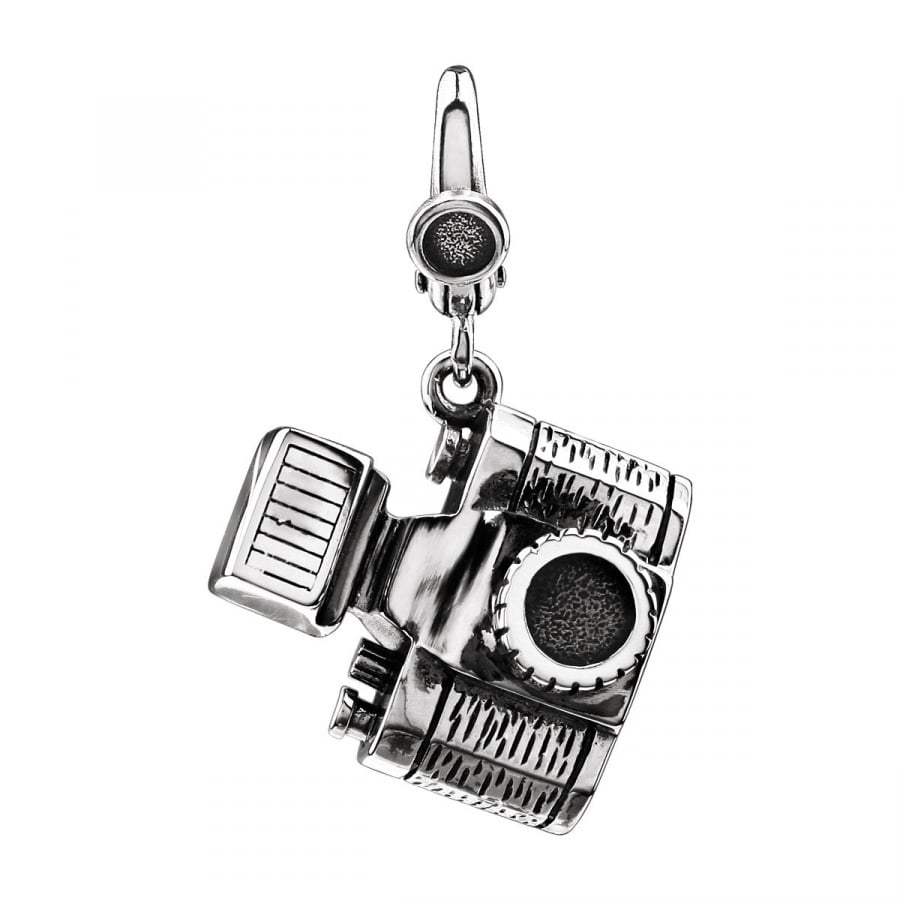 Silver Yellow Plated Slot Machine Charm 35mm