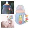thumbnail image 3 of Cute Hand Rattles Teether Early Educational Plush 3-6 Months Blue, 3 of 8