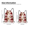 thumbnail image 5 of Yiaed Lilies Flowers Print Drawstring Bags Drawstring Backpack Bulk String Back Pack Gym Sport Bag-Small, 5 of 5