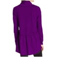 thumbnail image 4 of DAFPZW Women's Long Sleeve Shirts Swing Cowl Neck Peplum Tunic Tops Solid Color Comfy Soft Loose Fit Pullover Sweatshirt, 4 of 7