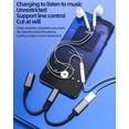 thumbnail image 3 of USB C to Audio Charger Splitter(2in1)Dual Type C AUX Headphone Jack Cable Adapter for iPhone 16 15 Pro Max Compatible for Samsung S25 S24 S23 Dongle for Apple for iPad Charging Headset Car converter, 3 of 7