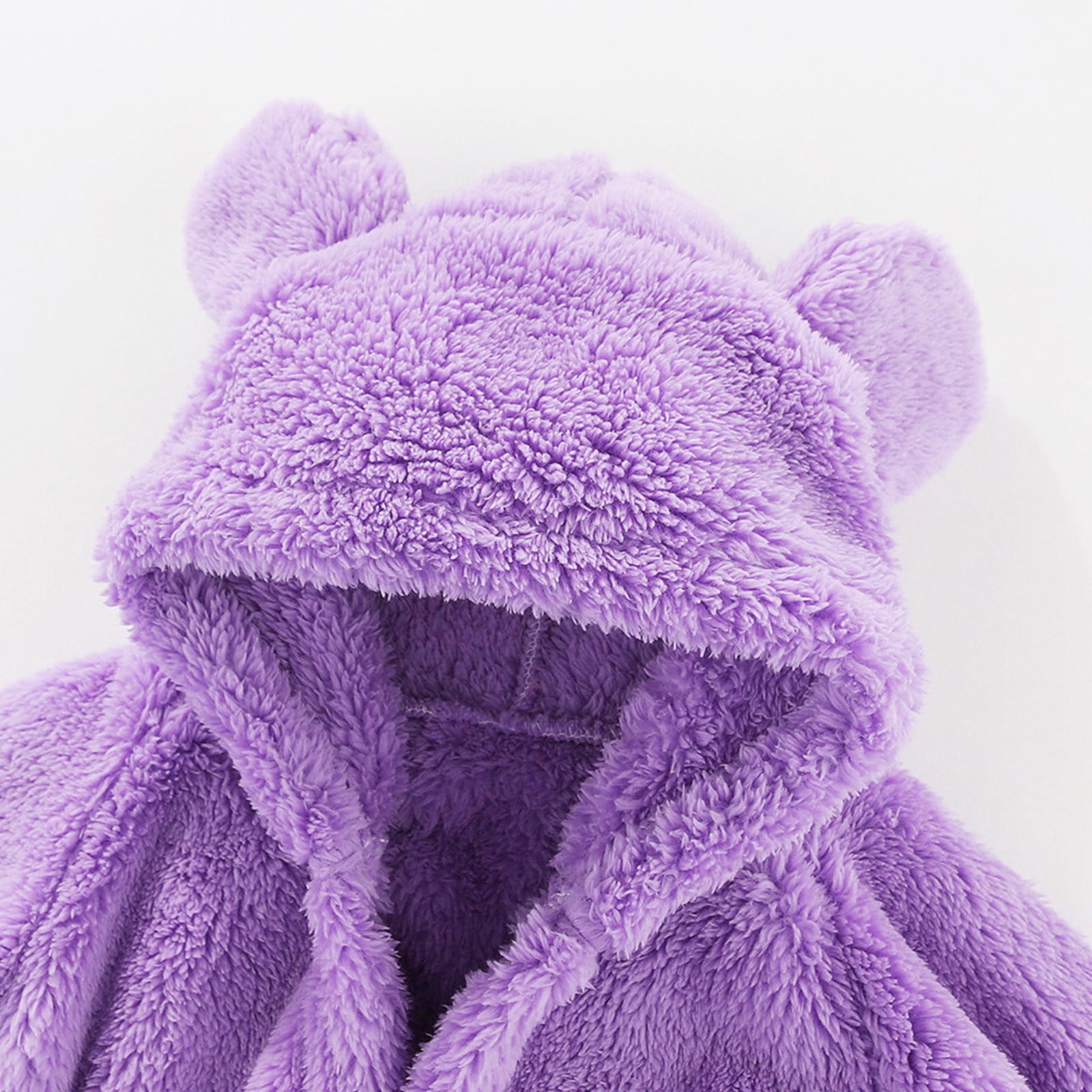 Rovga Baby Footie Snowsuit Winter Onesie Cartoon Bear Warm Hooded Outfits For Girls Boys Lovely Dailywear