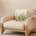 thumbnail image 3 of Cushion Seat Pad Decorative Throw Pillow Covers for Sofa—Spring Floral Outdoor Farmhouse Polyester Linen Blend Set of 2 1575x1575 Inch Green -Color 2PCS, 3 of 3