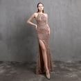 thumbnail image 4 of Vestido de cuentas de colores, vestido de fiesta de noche, vestido sexy largo y ajustado, vestido de noche, 4 of 5