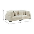 thumbnail image 4 of Lexicon Traverse Upholstered Corduroy Fabric Loveseat in Beige, 4 of 6