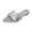 Silver, variant on Women Sequin Pointed Toe Flat Slippers Open Toe Faux Leather Non Slip Breathable Summer Comfortable Shoes, Black