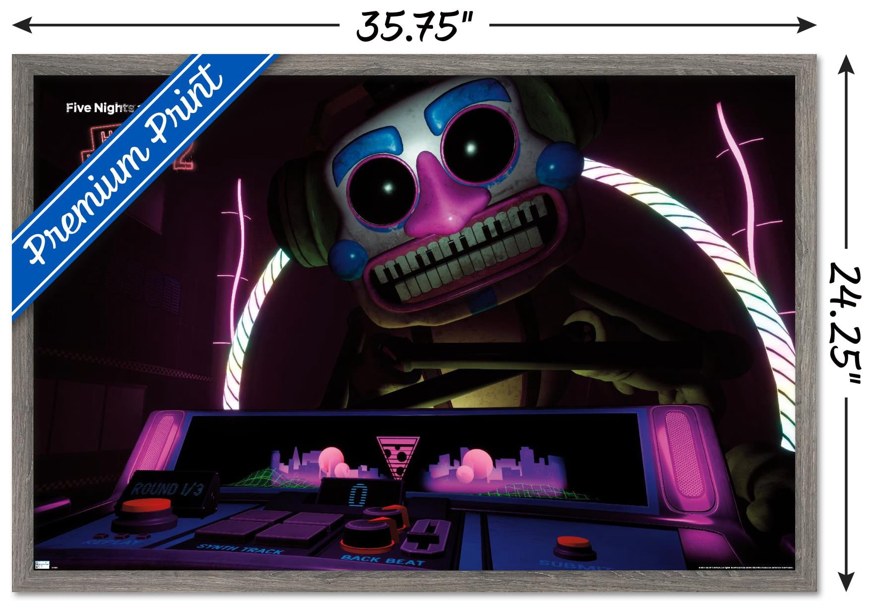 Five Nights at Freddy's: Help Wanted 2 - DJ Music Man Wall Poster, 22.375" x 34" Framed