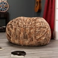 thumbnail image 3 of Jaxx Bean Bags Jaxx 4' Foot Bean Bag Chair and Lounger for Kids, Teens and Young Adults - Faux Fur Red-Fox, 3 of 5