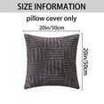 thumbnail image 6 of Unique Bargains Set of 2 Striped Soft Decorative Couch Pillow Cases Grey 20" x 20", 6 of 6