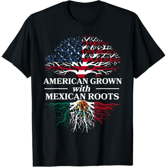 American Grown Mexican Roots Mexico Country Lover Proud Us T-Shirt Tops Tee