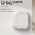 thumbnail image 4 of TFixol Smart Home Dual-Button Scene Switch with APP Control, ZigBee 3.0 Compatible, White ABS Material, Requires Gateway E16411-3 (Battery Not Included), 4 of 6