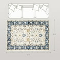 thumbnail image 3 of HOMCOM Machine Washable Area Rug 4x6, Boho Floral Print Carpet, Blue, 3 of 8