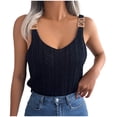thumbnail image 1 of Cameland Women's Sexy Solid Color V-Neck Shirt with Exposed Button Button Top, 1 of 8