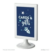 Space Galaxy Birthday Framed Party Signs, Cards & Gifts, 4x6-inch, Includes Frame