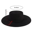 thumbnail image 5 of SRZYMJ Fedora Hat for Women and Men, Classic Winter Wide Brim Felt Panama Hat Adjustable Suede Western Jazz Cap, 5 of 5