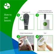 OneTouch Delica Plus Lancets - 30 Count - 30-Gauge Lancets for Blood Sugar Testing - Virtually Pain-Free - Single-Use for Glucose Monitoring & Diabetes Supplies