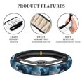 thumbnail image 4 of Balery Blue Thunder Storm Dragon Fundas elásticas antideslizantes para volante, funda protectora universal para hombre y mujer, 15 pulgadas, accesorios para coche., 4 of 6