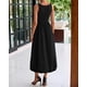 thumbnail image 3 of Vestido BTFBM para mujer 2025, casual, sin mangas, midi, negro, 3 of 9