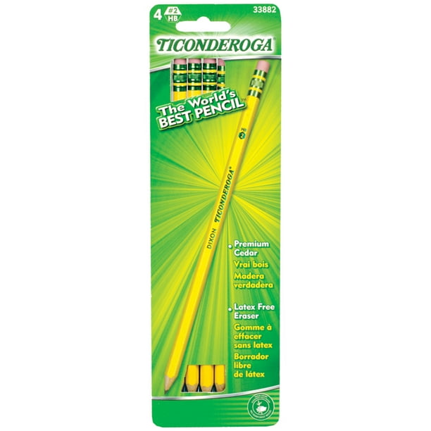 Dixon Ticonderoga Pencils, 4/Pkg.