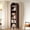 Brown, variant on Kromapolis 6-Tier Arched Storage Bookcase with 2 Adjustable Shelves,Narrow Wood Bookshelf Open Display Shelves for Living Room,Entryway,Bedroom,Rich Black and Light Honey,Assembly Require