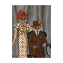 Trademark Fine Art 'Fox Couple 1930s' Canvas Art by Fab Funky