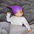 thumbnail image 5 of Wukai Purple Glitter Newborn Knotted Baby Beanie Hat for Boy Girl Baby Cute Cap Infant Beanies,0-6 months, 5 of 6