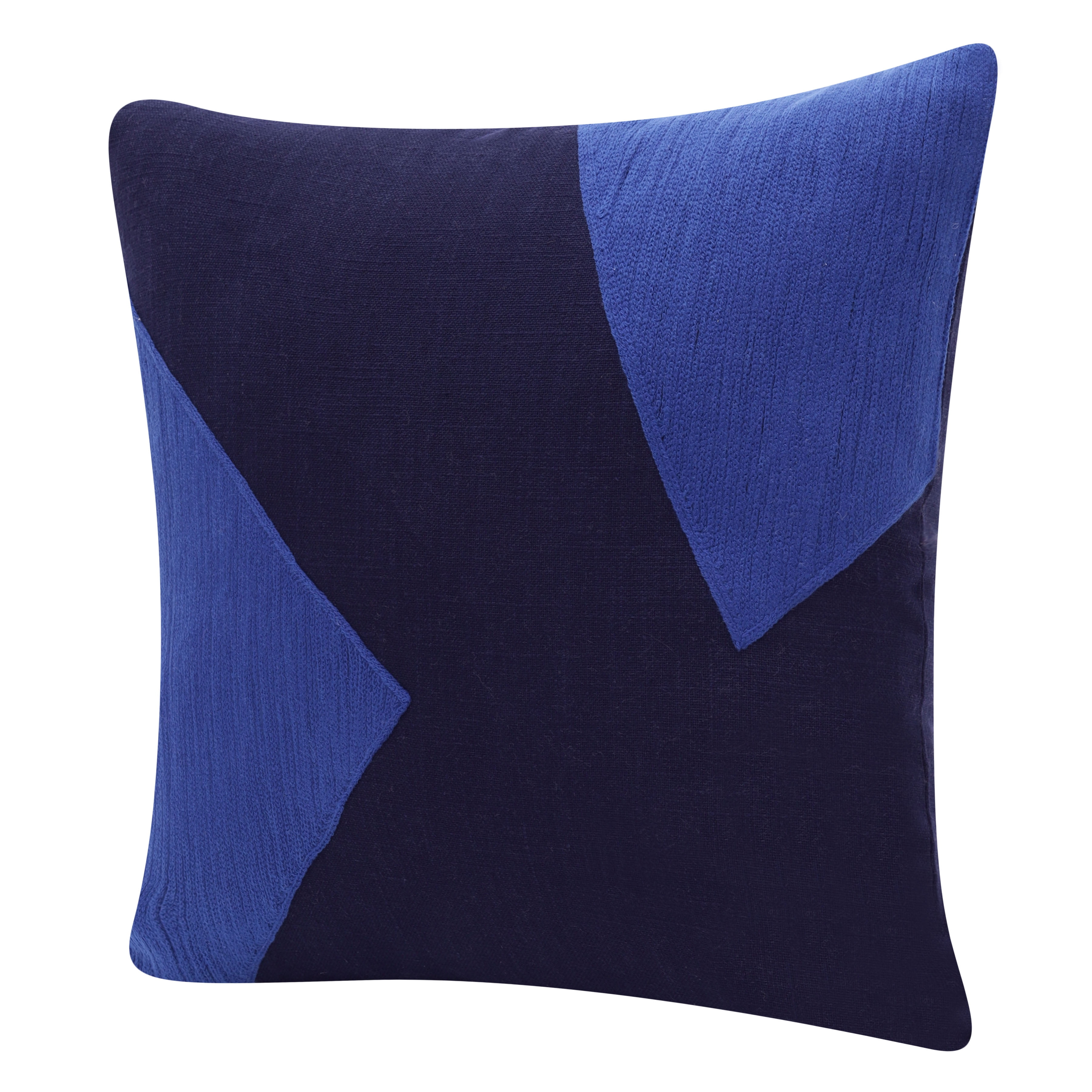 Harlow Hill Stacy Garcia Cobalt Blue/Navy Abstract 20" x 20" Cotton Adult Decorative Feather Filled Pillow