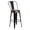 Black, variant on Flash Furniture 30" High Black-Antique Gold Metal Barstool with Back and Wood Seat