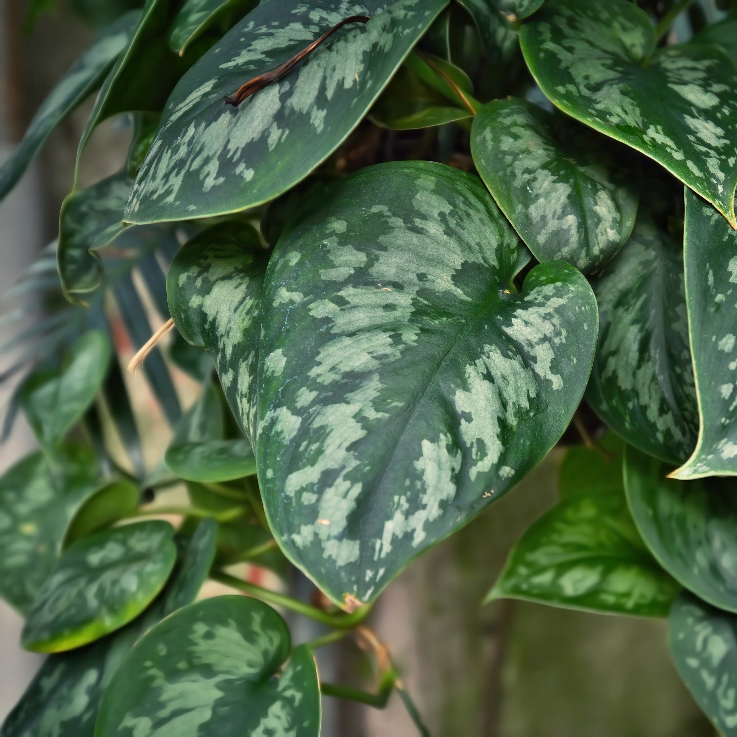 4 in. Scindapsus Pictus Satin Pothos Plant in Grower Container (3-Pack)